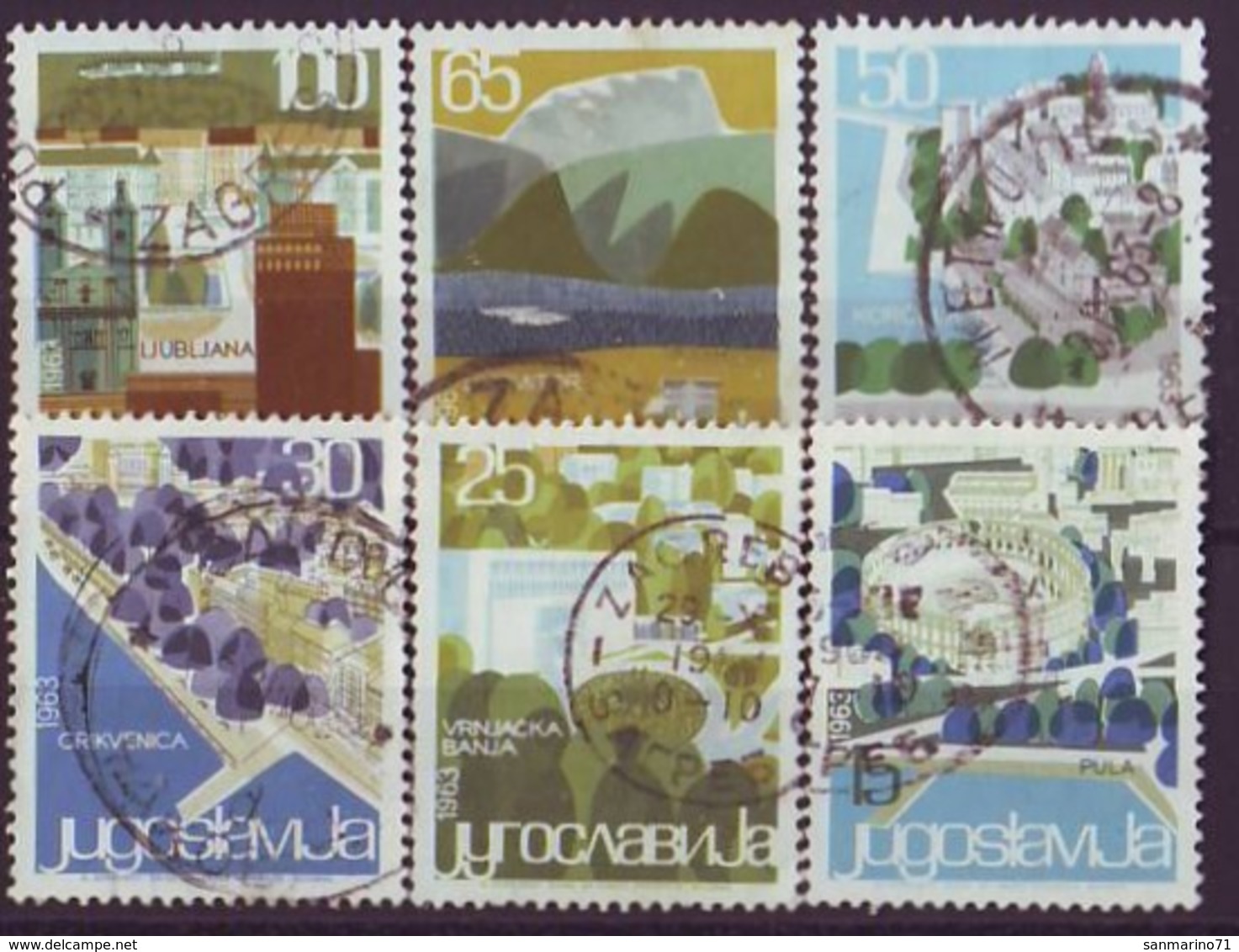 YUGOSLAVIA 1040-1045,used,tourism - Gebraucht