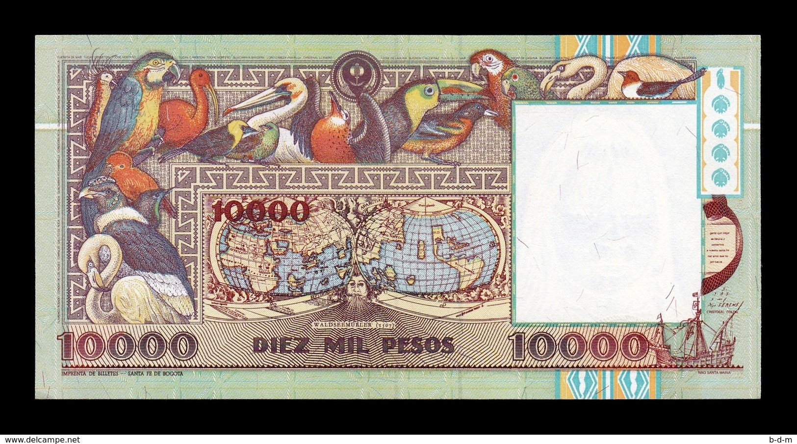 Colombia 10000 Pesos 1994 Pick 437A SC UNC - Colombie