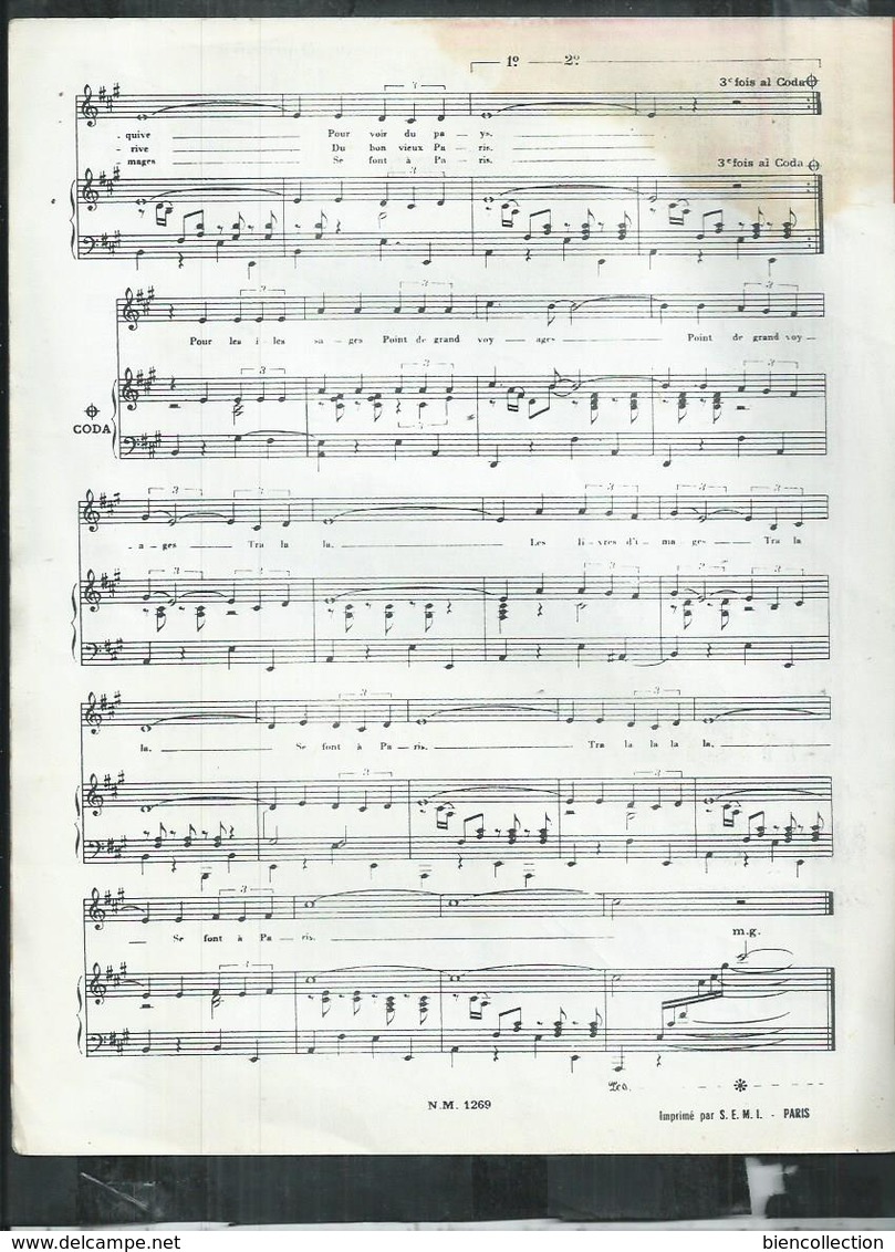 Partition Musicale: Léo Ferré. "l'ile Saint Louis" - Song Books