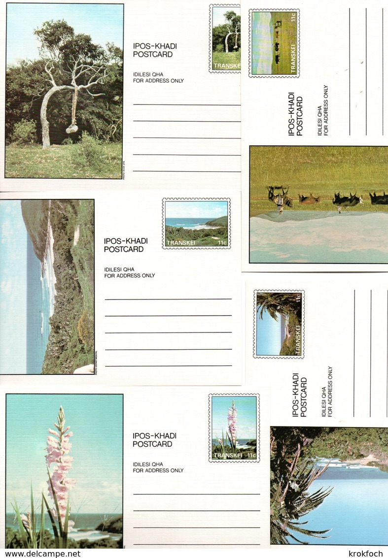 Transkei - 10 Card Cartes - Stationery Ganzsache Entier Postal - Landscapes Trees Flowers - Fleurs Arbres - Transkei