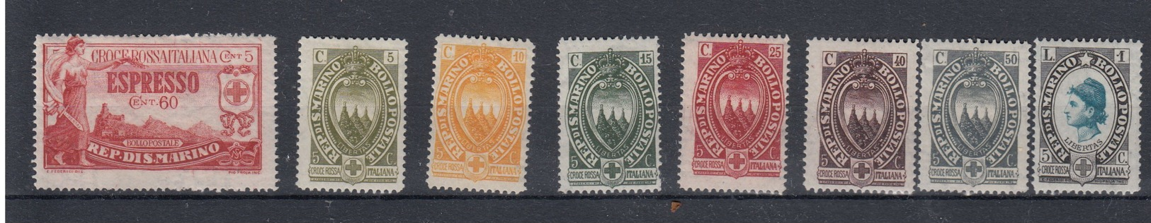 San Marino Michel Cat.No.   Vlh/* 91/98 - Unused Stamps