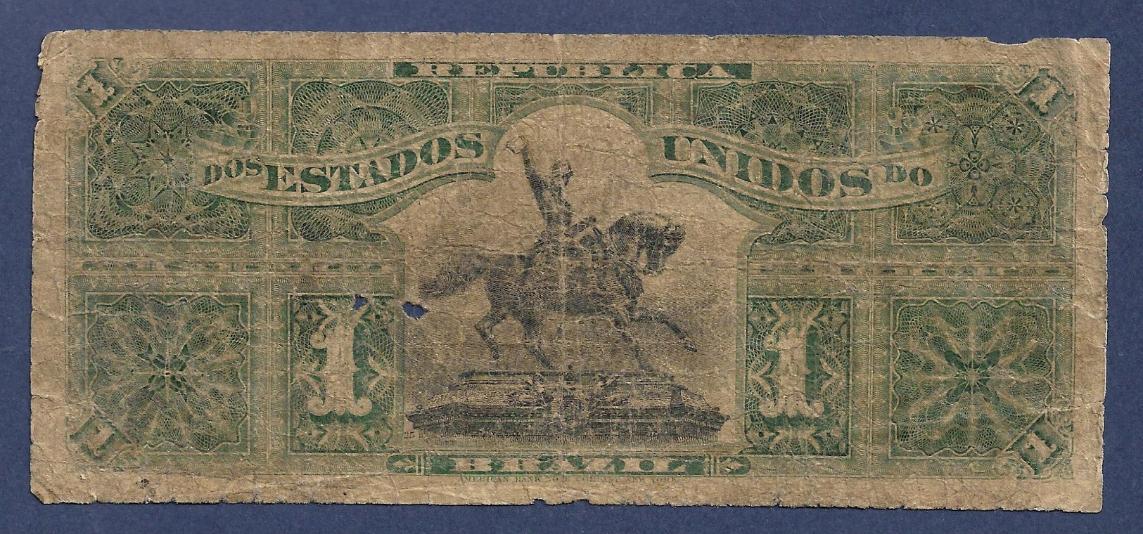 Brazil Brasil 1 Mil Reis 1891 E. 07 P3b First Issue BC Fine - Brasil