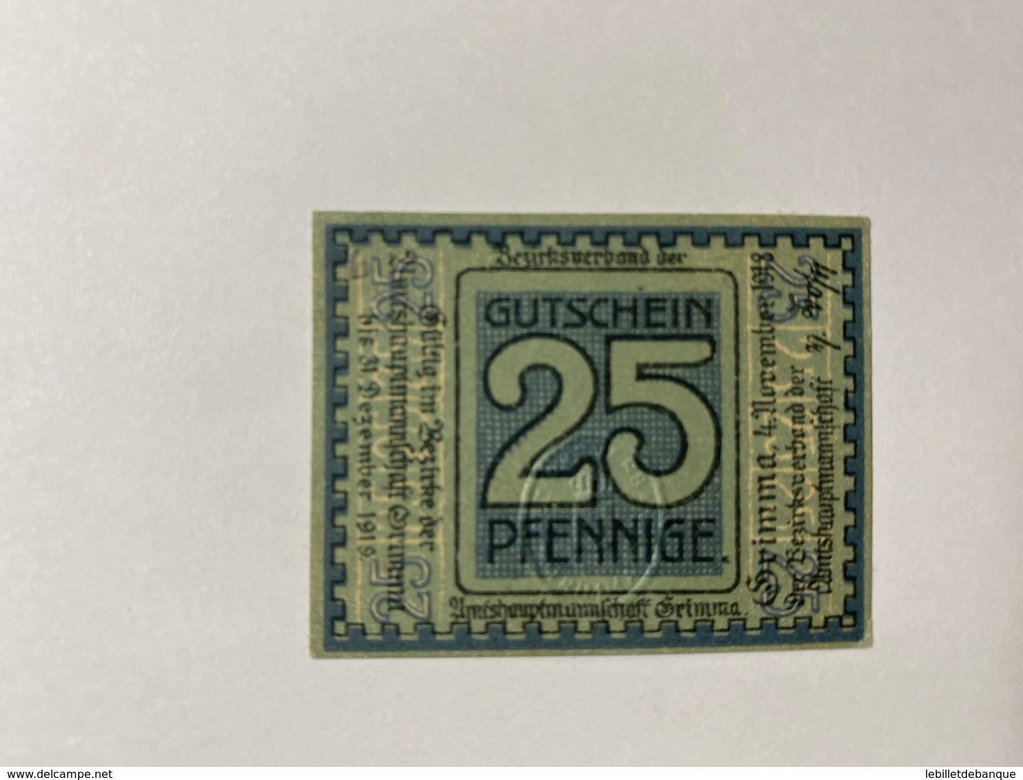 Allemagne Notgeld Grimma 25 Pfennig - Collezioni
