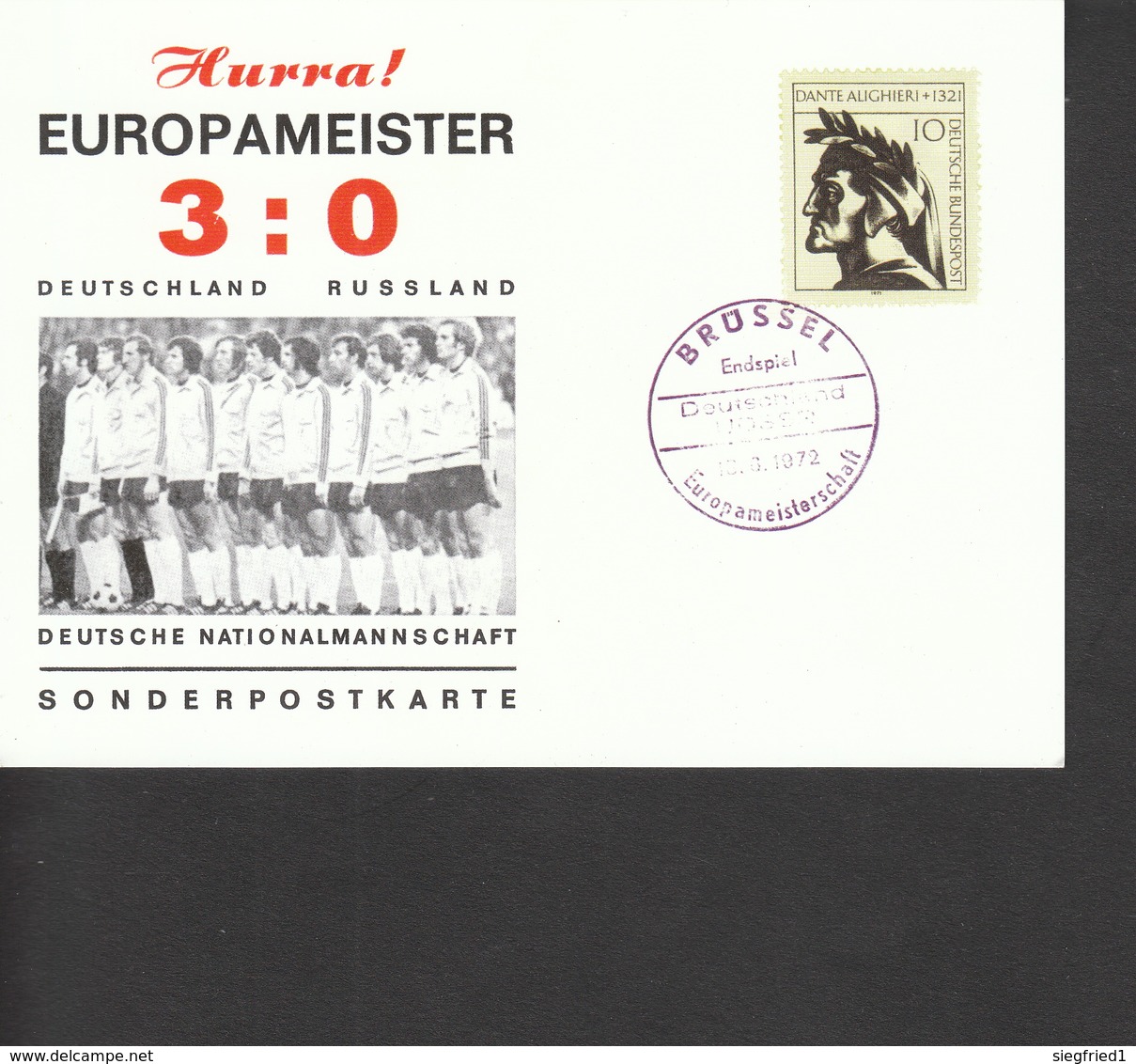 Deutschland  BRD Blancokarte Fussball Europameisterschaft 1972 In Brüssel - Sonstige & Ohne Zuordnung