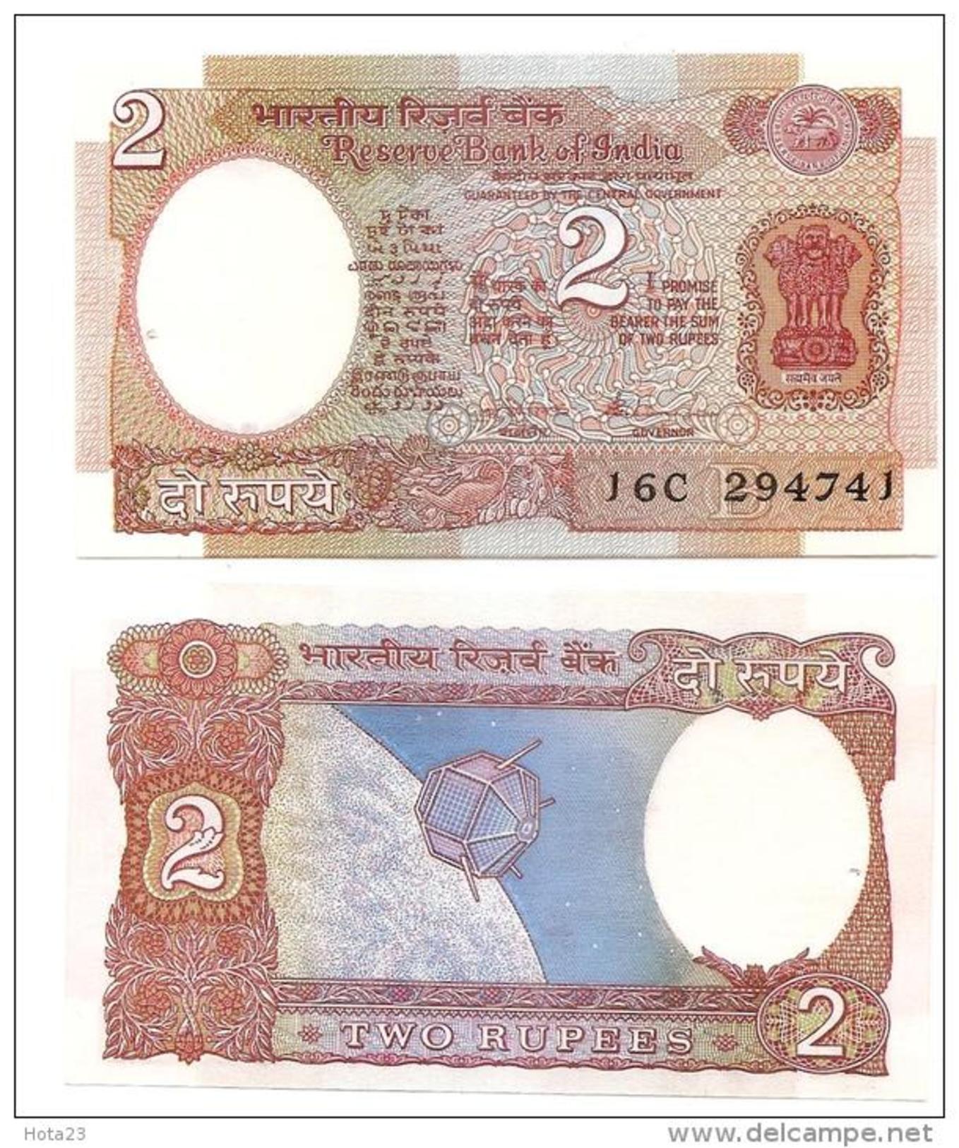 INDIA 2 RUPEES /ND/1976 -STAPLED- SPACE UNC - India