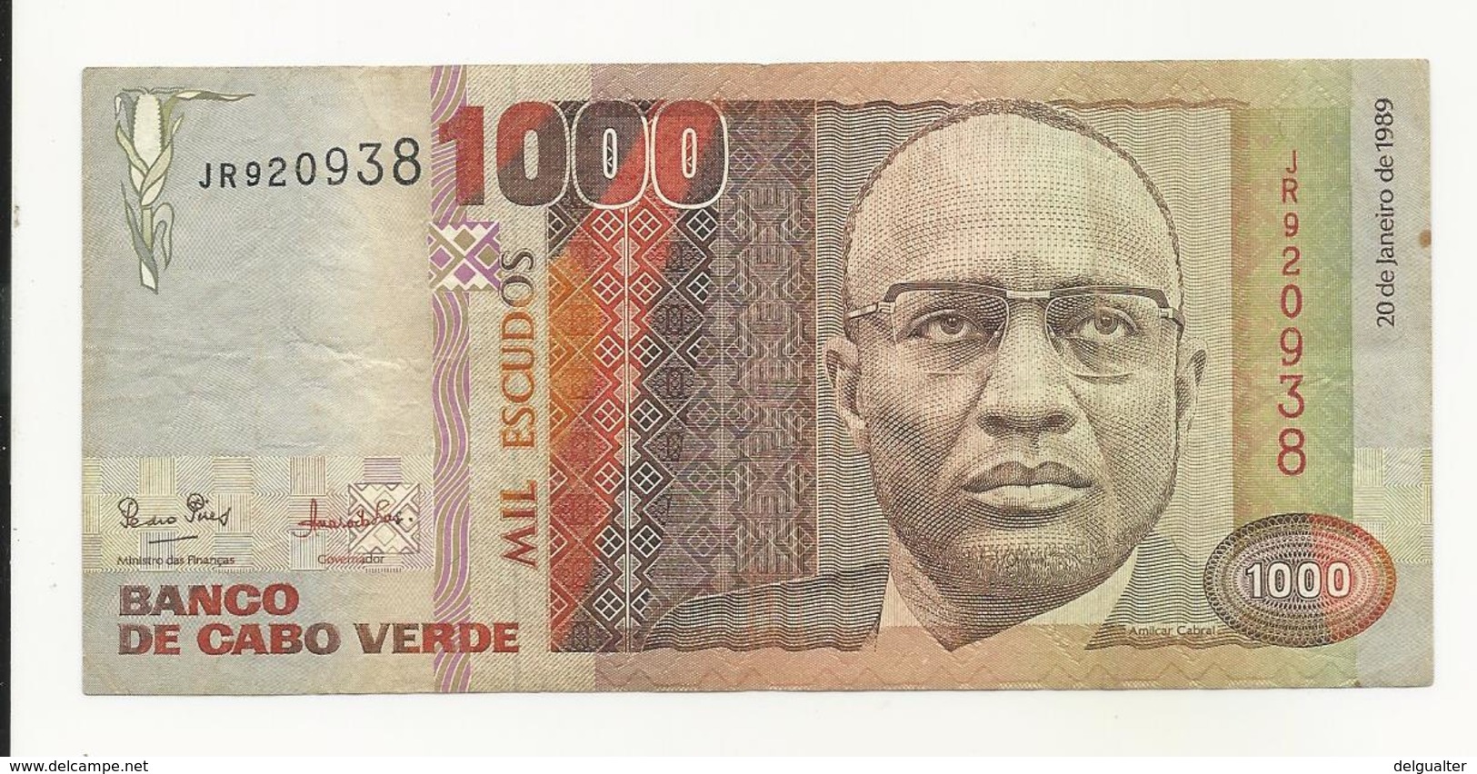 Cabo Verde 1000 Escudos 1989 VF - Cabo Verde