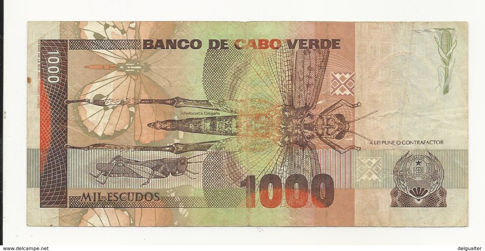 Cabo Verde 1000 Escudos 1989 VF - Kaapverdische Eilanden