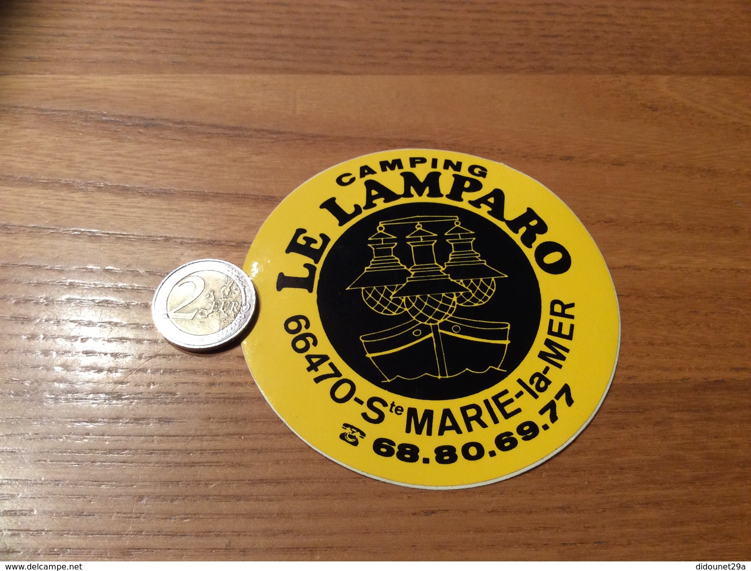 Autocollant, Sticker « CAMPING LE LAMPARO - Ste MARIE-la-MER (66) » - Autocollants