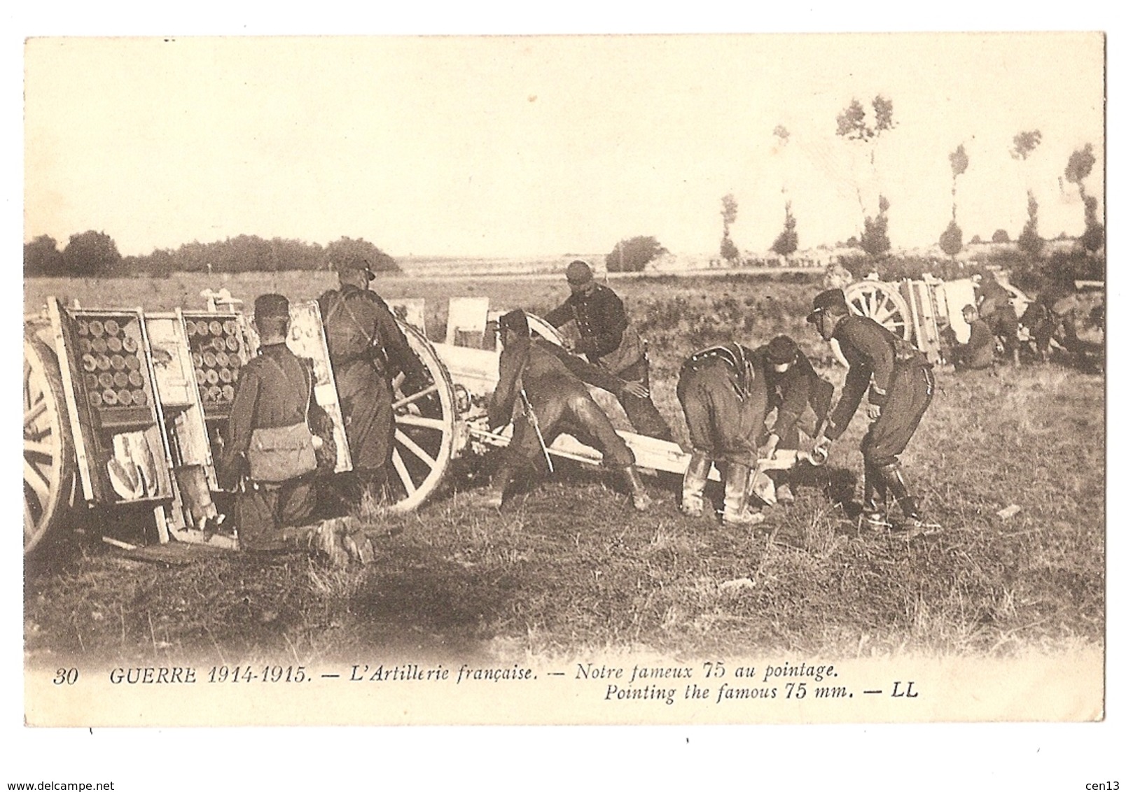 Guerre 1914-1915 - L'Artillerie Française - "notre Fameux 75 Au Pointage - Weltkrieg 1914-18