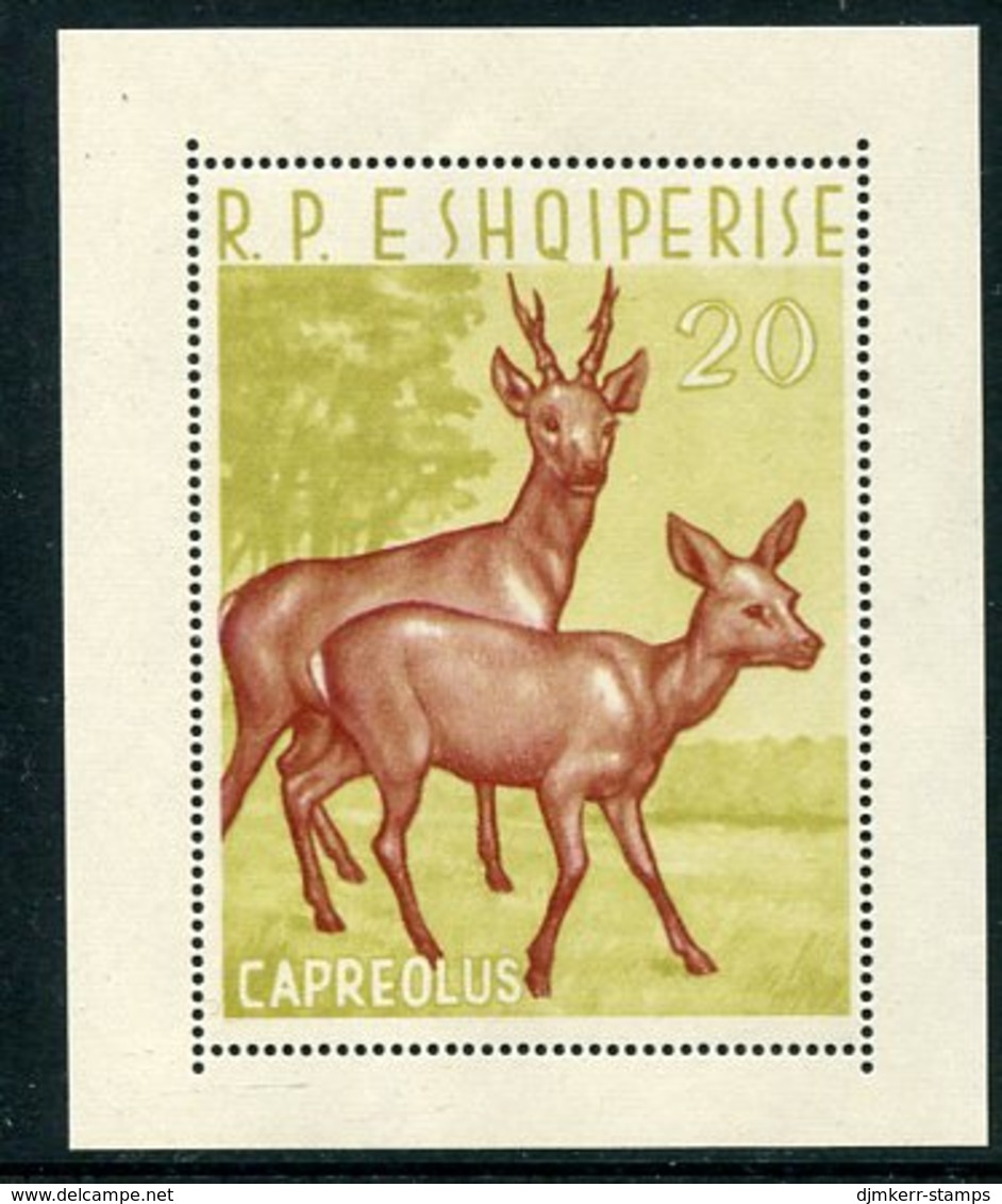 ALBANIA 1962 Mammals Perforated Block MNH / **.  Michel Block 15 - Albanië