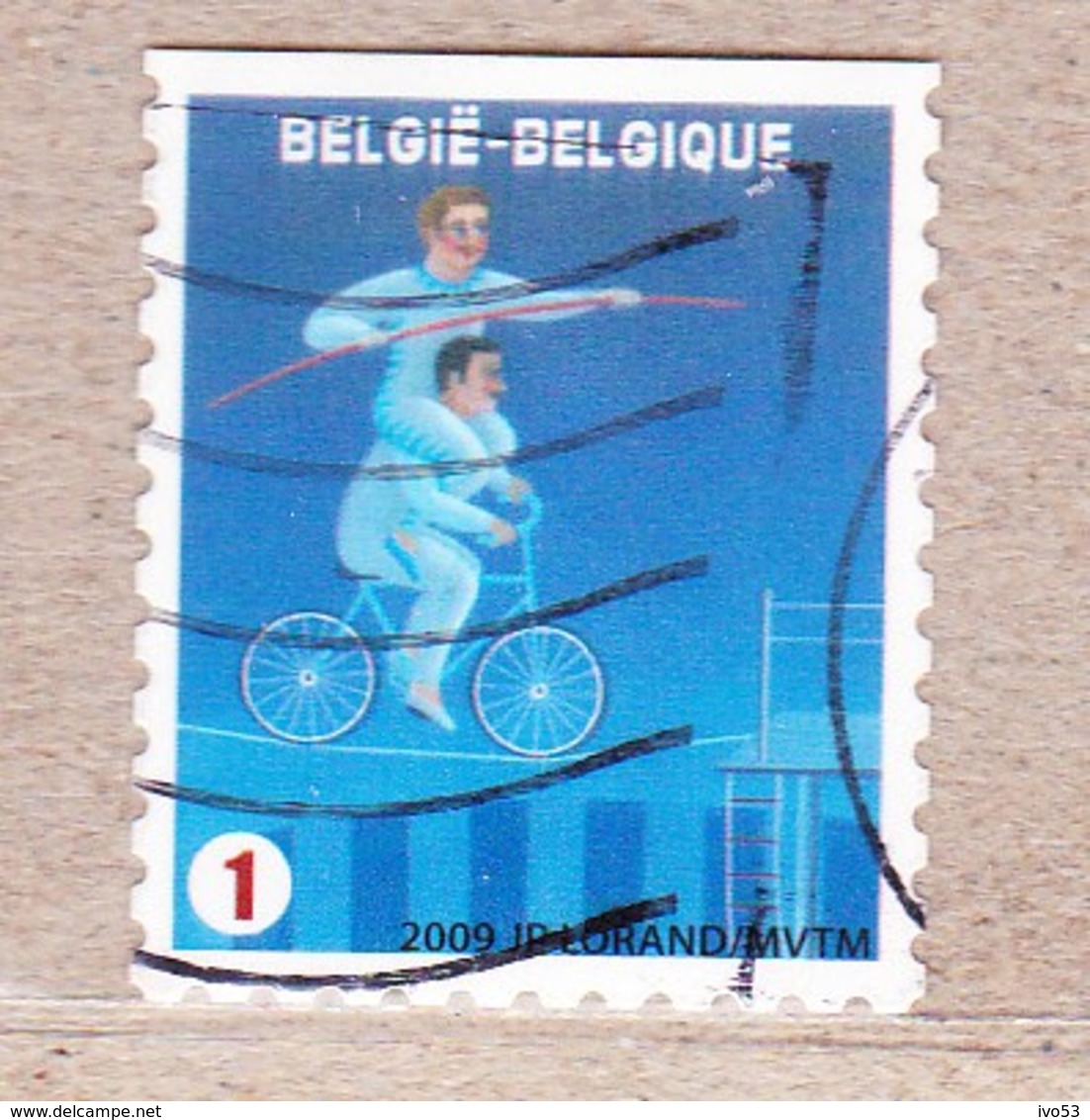 2009 Nr 3930 Gestempeld,zegel Uit Boekje B105.Het Circus / Le Cirque. - Usados