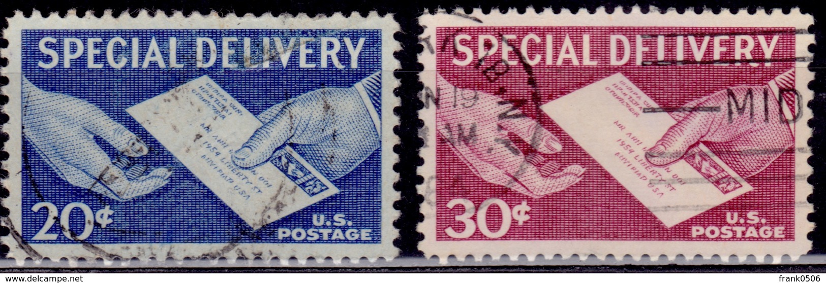 United States 1954-57, Special Delivery, Sc#E20,21, Used - Special Delivery, Registration & Certified