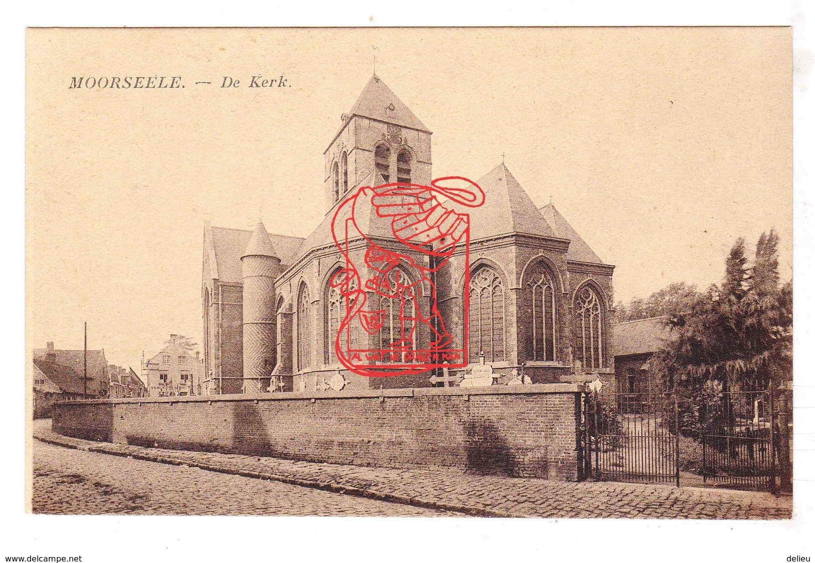 PK 5x Moorsele Wevelgem - Standbeeld / Klooster / Kerk / Panorama / Wevelgemstraat - Wevelgem