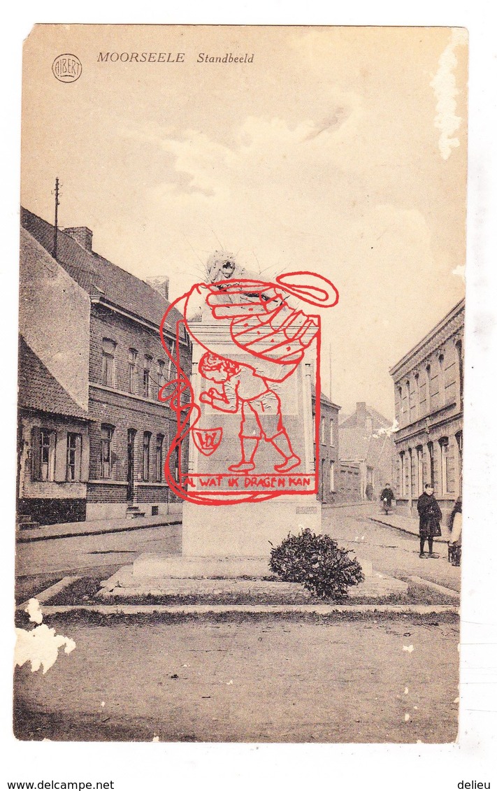 PK 5x Moorsele Wevelgem - Standbeeld / Klooster / Kerk / Panorama / Wevelgemstraat - Wevelgem
