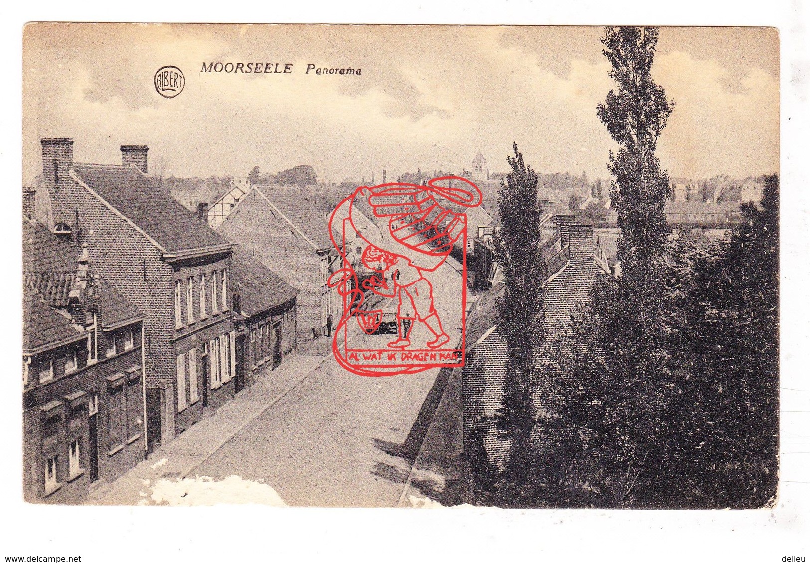 PK 5x Moorsele Wevelgem - Standbeeld / Klooster / Kerk / Panorama / Wevelgemstraat - Wevelgem