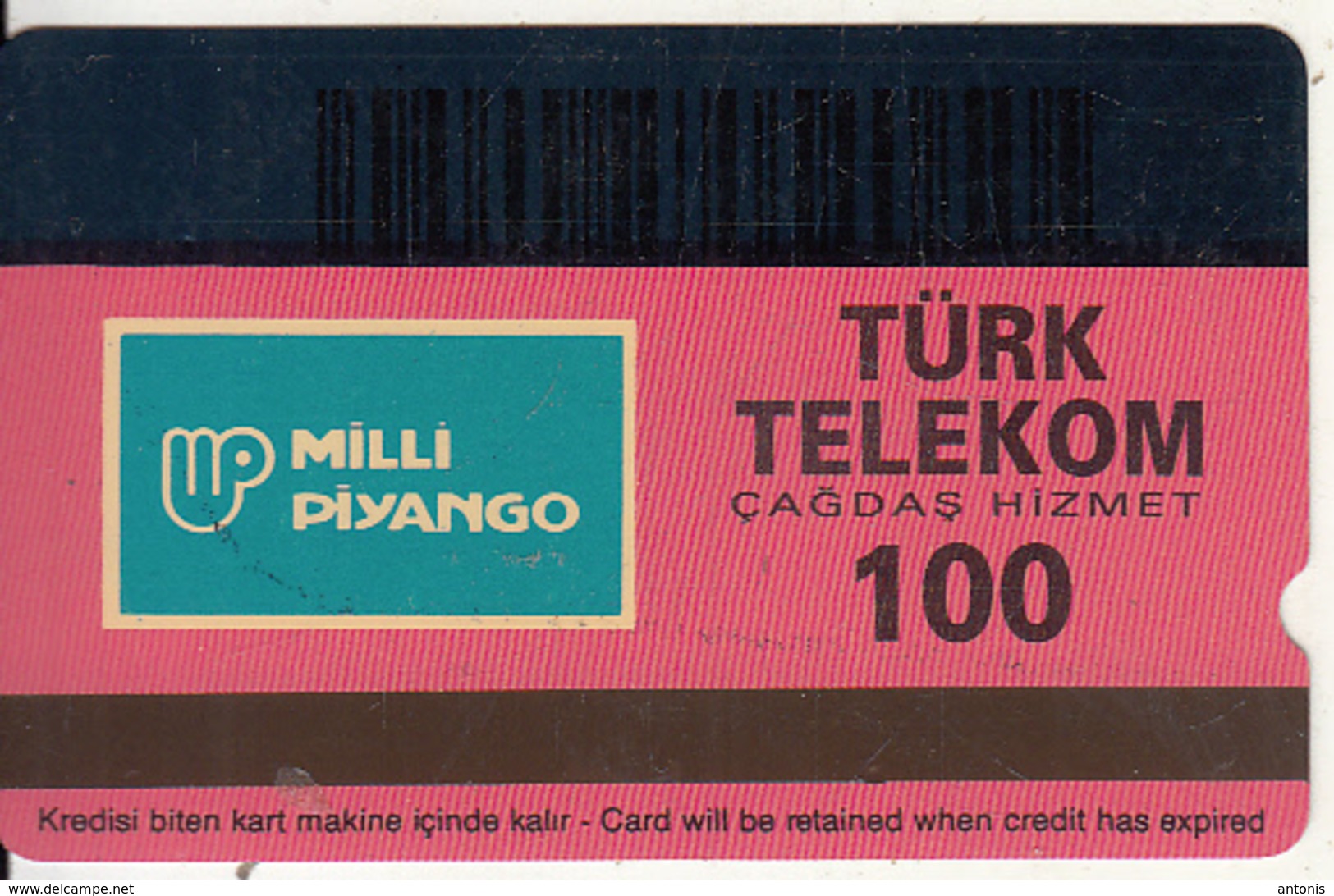 TURKEY - Milli Piyango(100 Units), 07/95, Used - Turquie