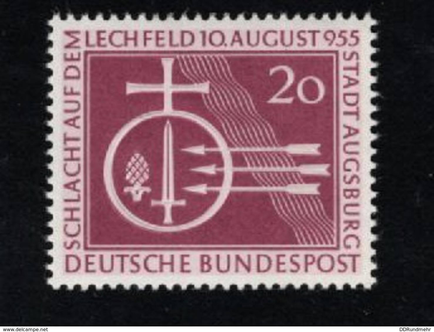 1955  10. Aug. Lechfeld Mi DE 216 Sn DE 732 Yt DE 92 Sg DE 1142 AFA DE 1179postfr. Xx - Ungebraucht