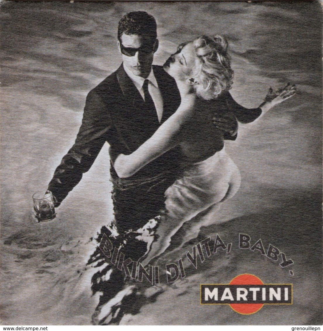 SOUS-BOCKS  Coaster MARTINI  "Bikini Di Vita, Baby" Rien Au Dos - Sotto-boccale