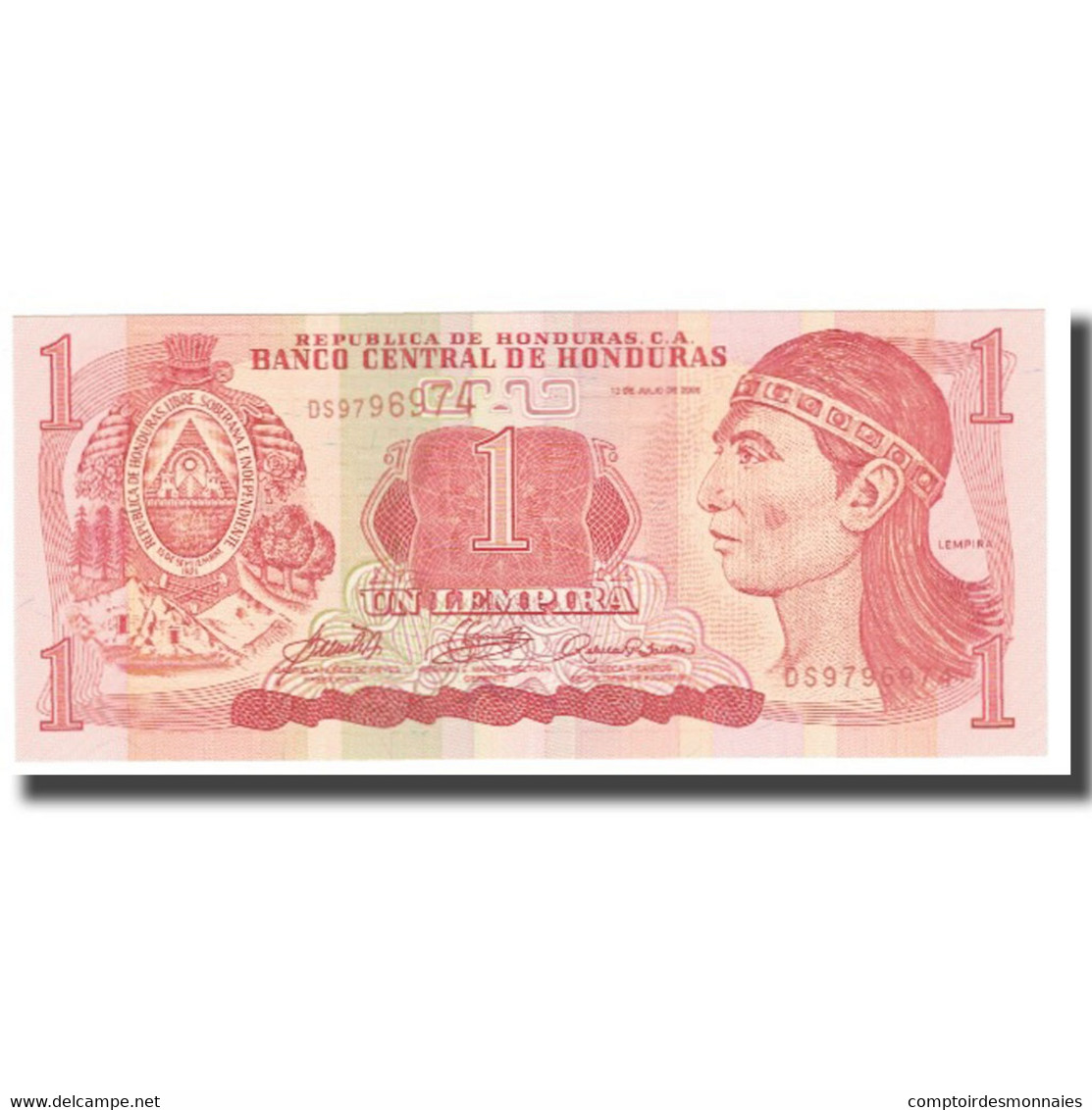 Billet, Honduras, 1 Lempira, 2006, 2006-07-13, KM:84d, NEUF - Honduras