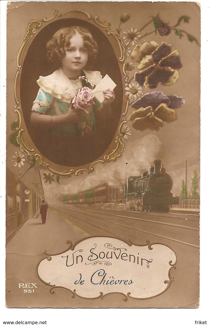 - 1724 -     CHIEVRES  Un Souvenir  Train - Chièvres