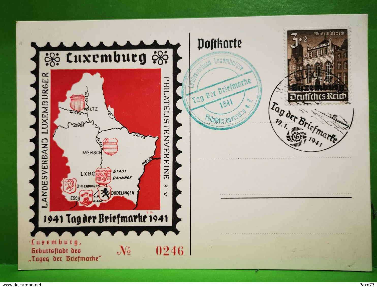 Luxemburg, Tag Der Briefmarke 1941 - 1940-1944 Duitse Bezetting