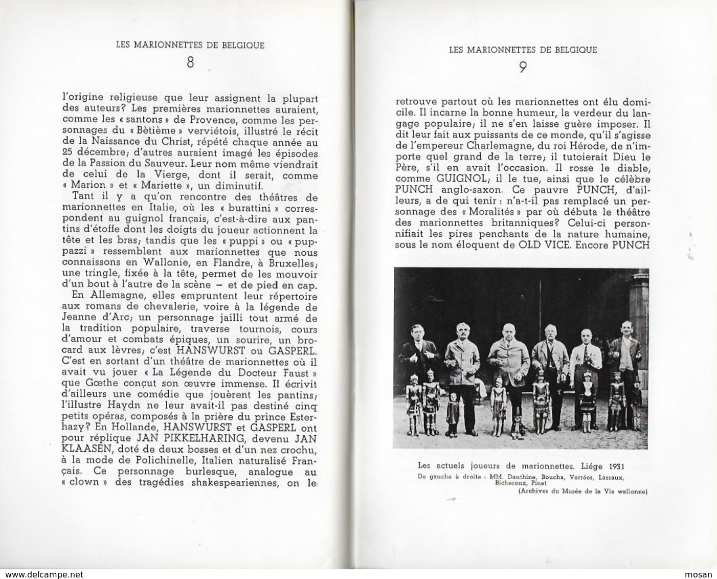 Les Marionnettes De Belgique. Toone. Marionnettes De Liège, Tchantchès, Marionnettes De Verviers Et De Mons, Tournai... - Andere & Zonder Classificatie