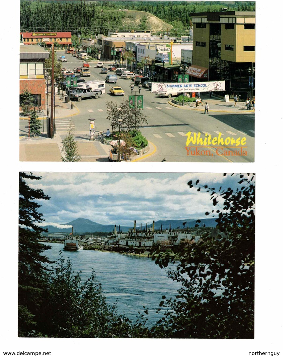 7 Different WHITEHORSE, Yukon, Canada, Old 4X6 Mint Chrome Postcards - Yukon