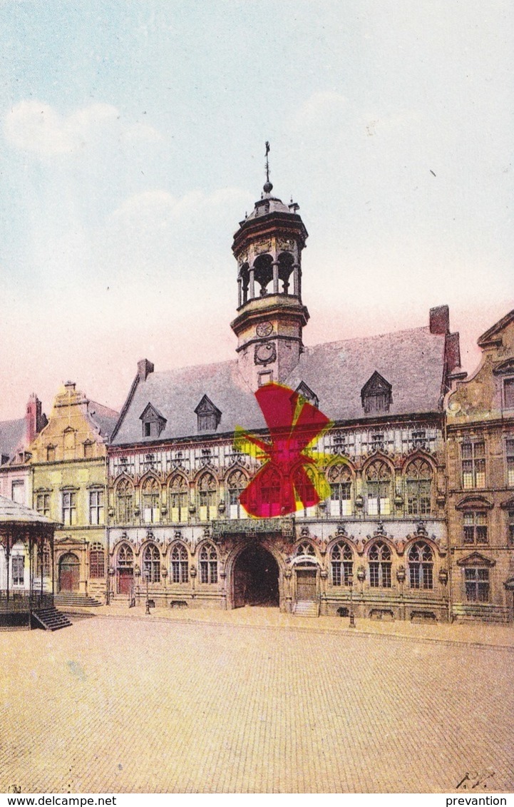 Mons -L'Hôtel De Ville - Carte Colorée Et Circulée En 1930 - Mons