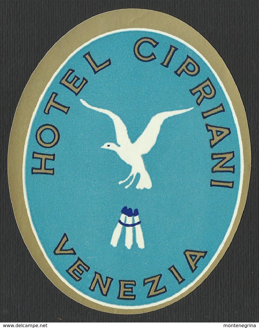 ITALY VENEZIA Hotel CIPRIANI Luggage Label - 8 X 10 Cm (see Sales Conditions) - Hotel Labels