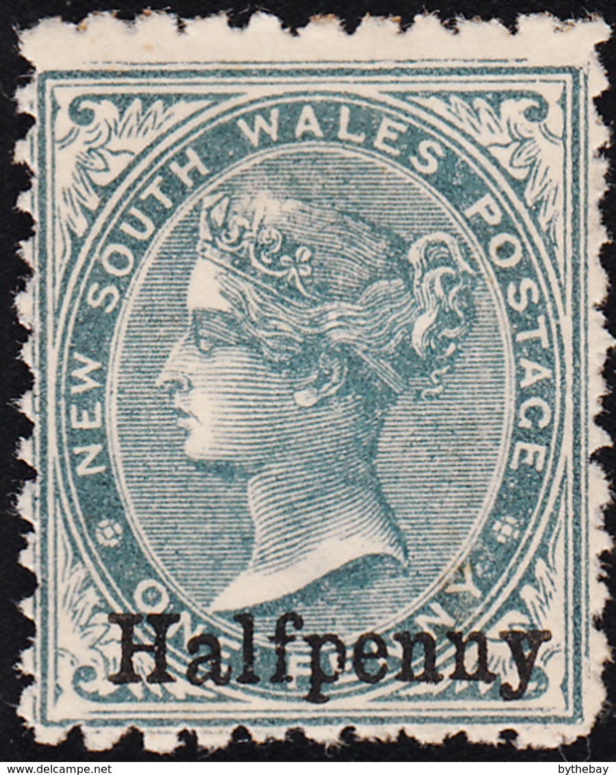 New South Wales 1891 MH Sc 92 Halfpenny On 1p Victoria - Mint Stamps