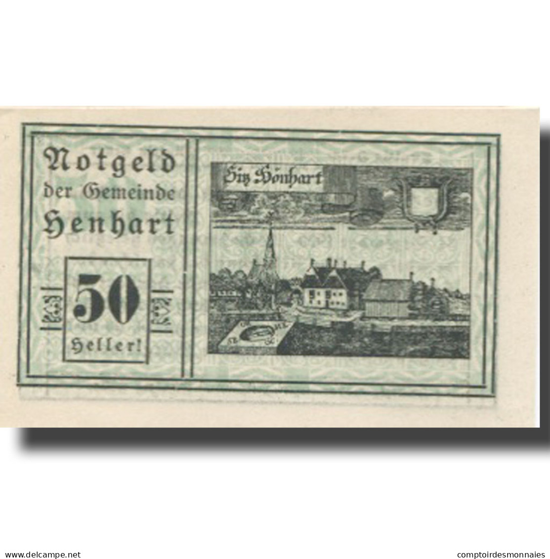 Billet, Autriche, Henhart, 50 Heller, Village 1920-12-31, SPL Mehl:FS 366a - Oesterreich