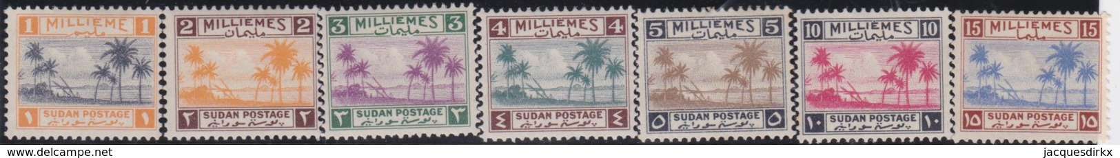 Sudan      .    SG  .    81/87     .   *     .   Mint-hinged    .   /   .   Ongebruikt - Soedan (...-1951)