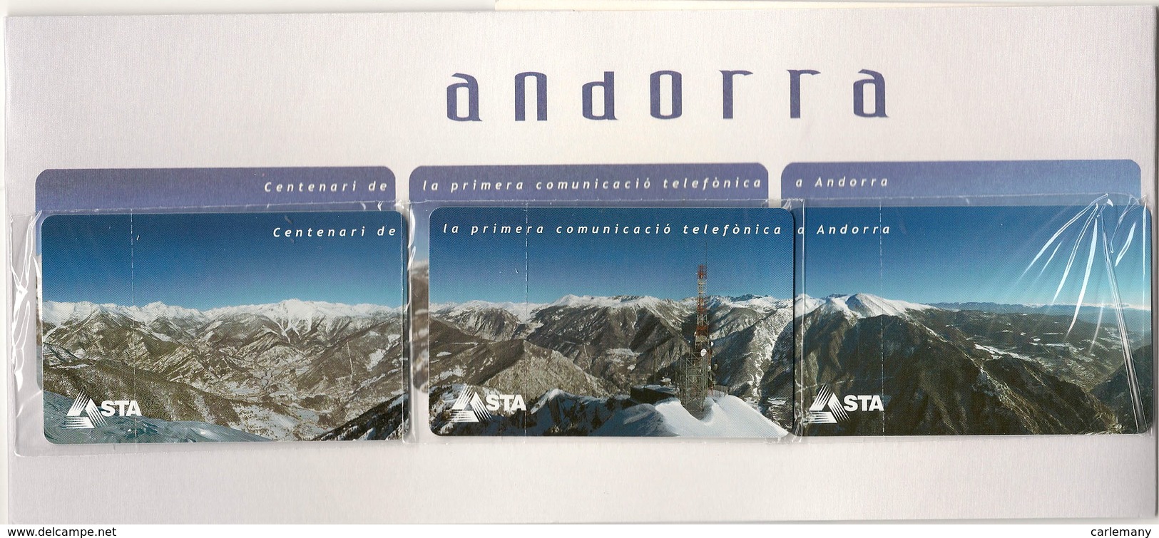 TELECARTE PHONECARD ANDORRA ANDORRE  Set 3 Diff. 2003 Avec Publicite STA - Andorra