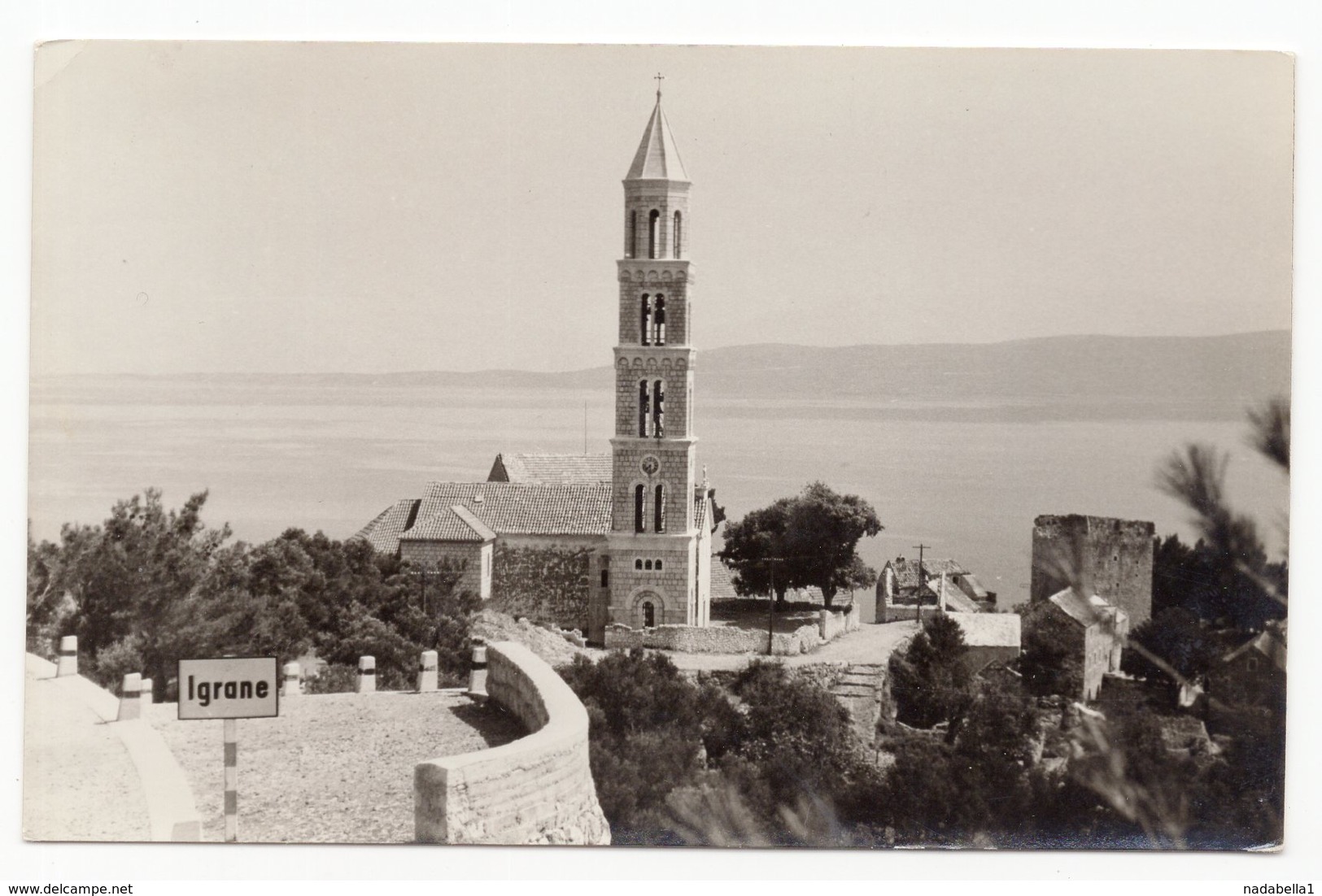 1950 YUGOSLAVIA, CROATIA, IGRANE, CHURCH, USED, ILLUSTRATED POSTCARD - Yugoslavia