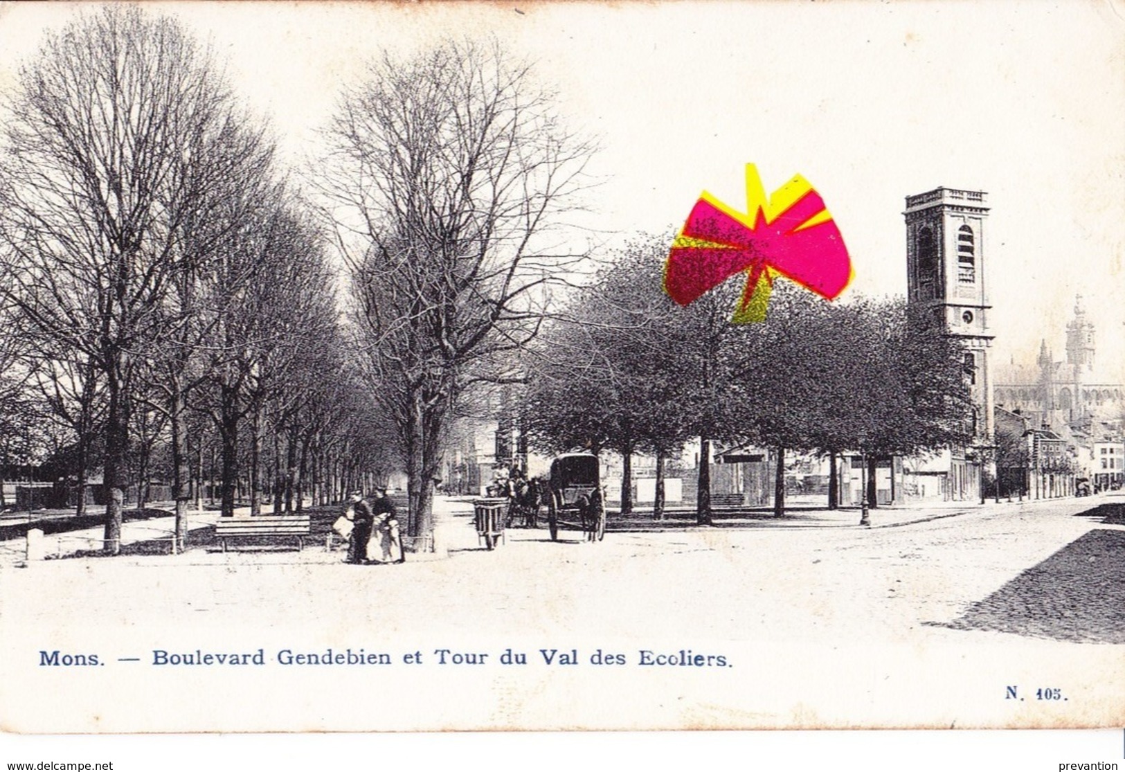 MONS - Boulevard Gendebien Et Tour Du Val Des Ecoliers - Circulée En 1906 (bien Avant Les Différents Boulevards) - Mons