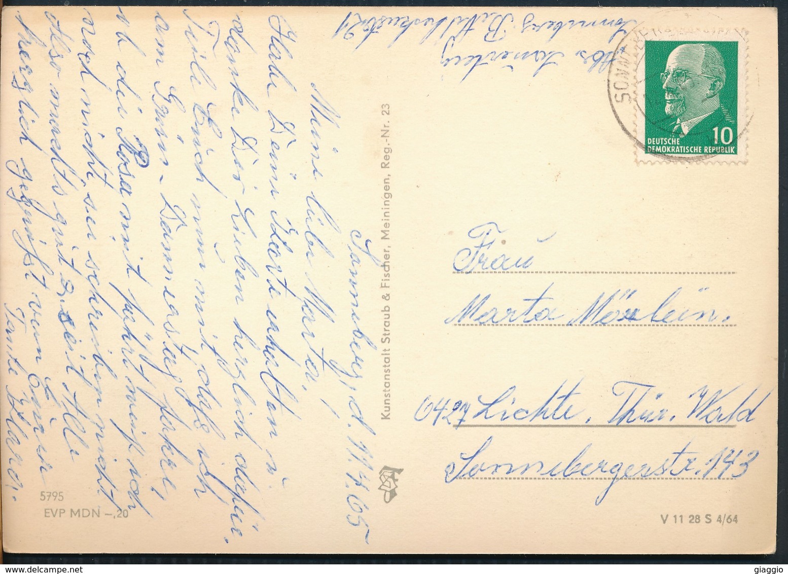 °°° 17222 - GERMANY - SONNEBERG IN THUR.- 1965 With Stamps °°° - Sonneberg