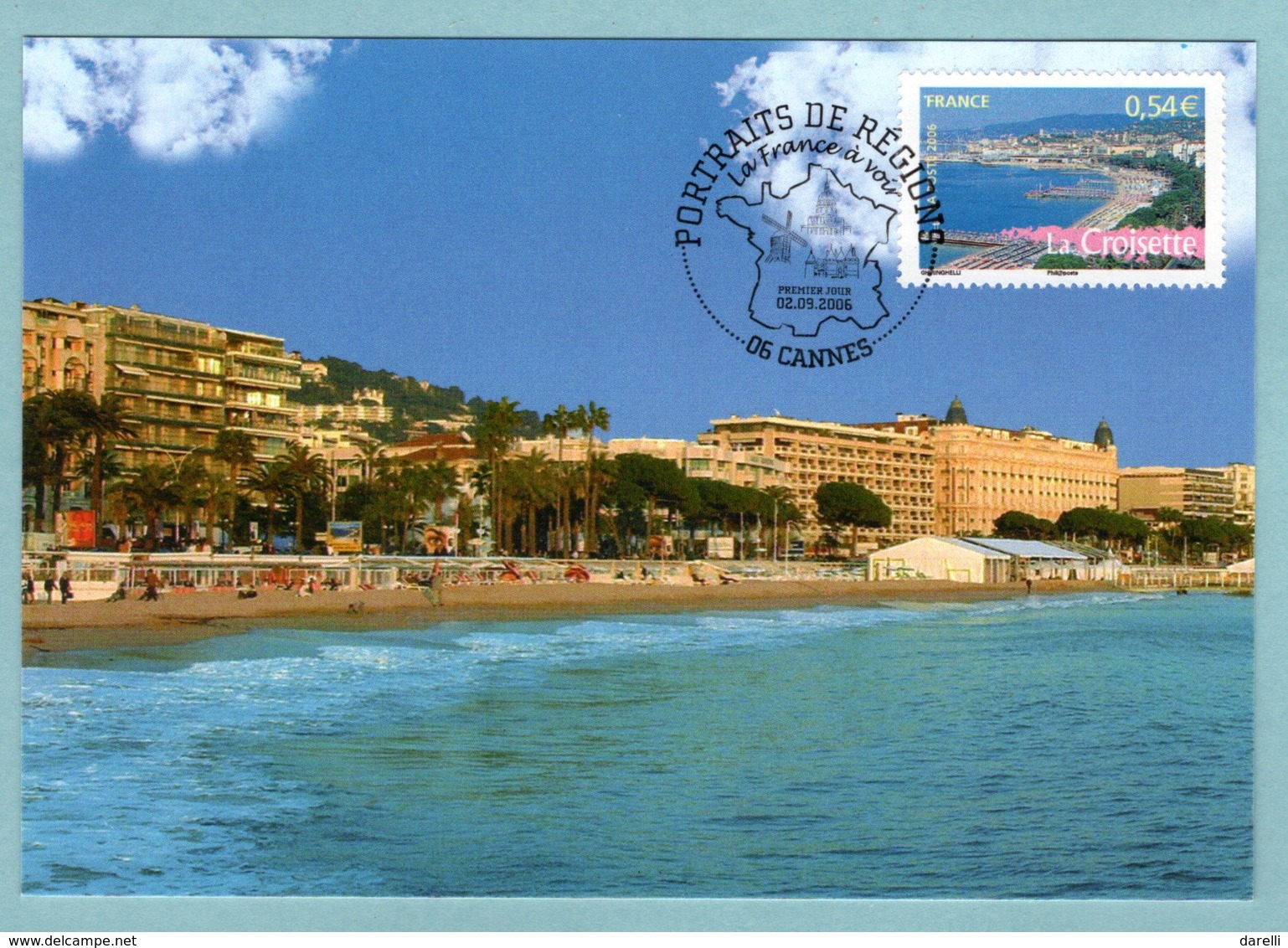 Carte Maximum 2006 - Portrait Des Régions - La Croisette à Cannes - YT 3943 - 06 Cannes - 2000-2009