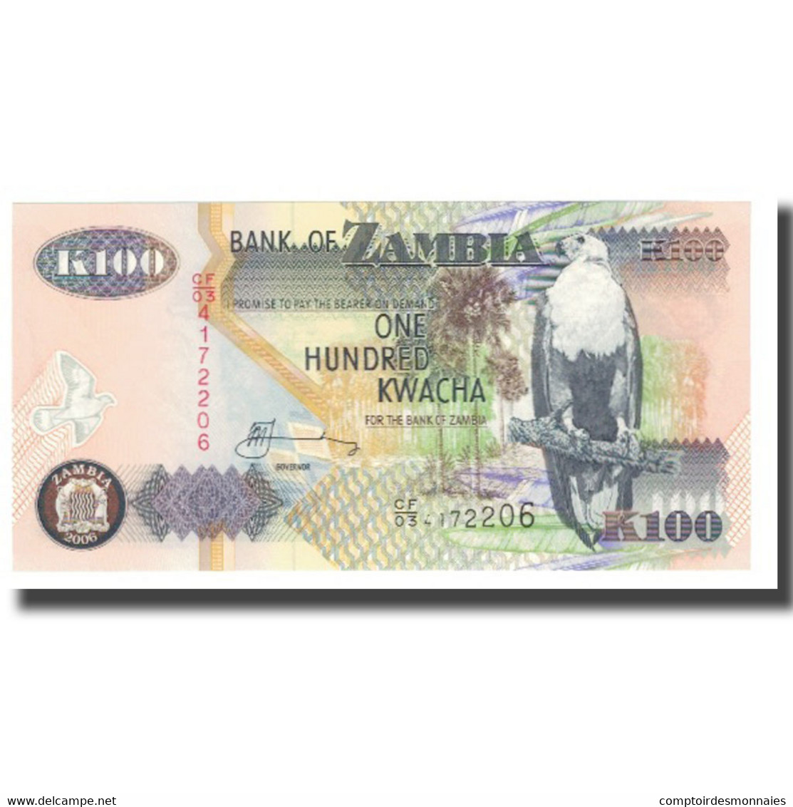 Billet, Zambie, 100 Kwacha, 2006, KM:38a, NEUF - Zambia
