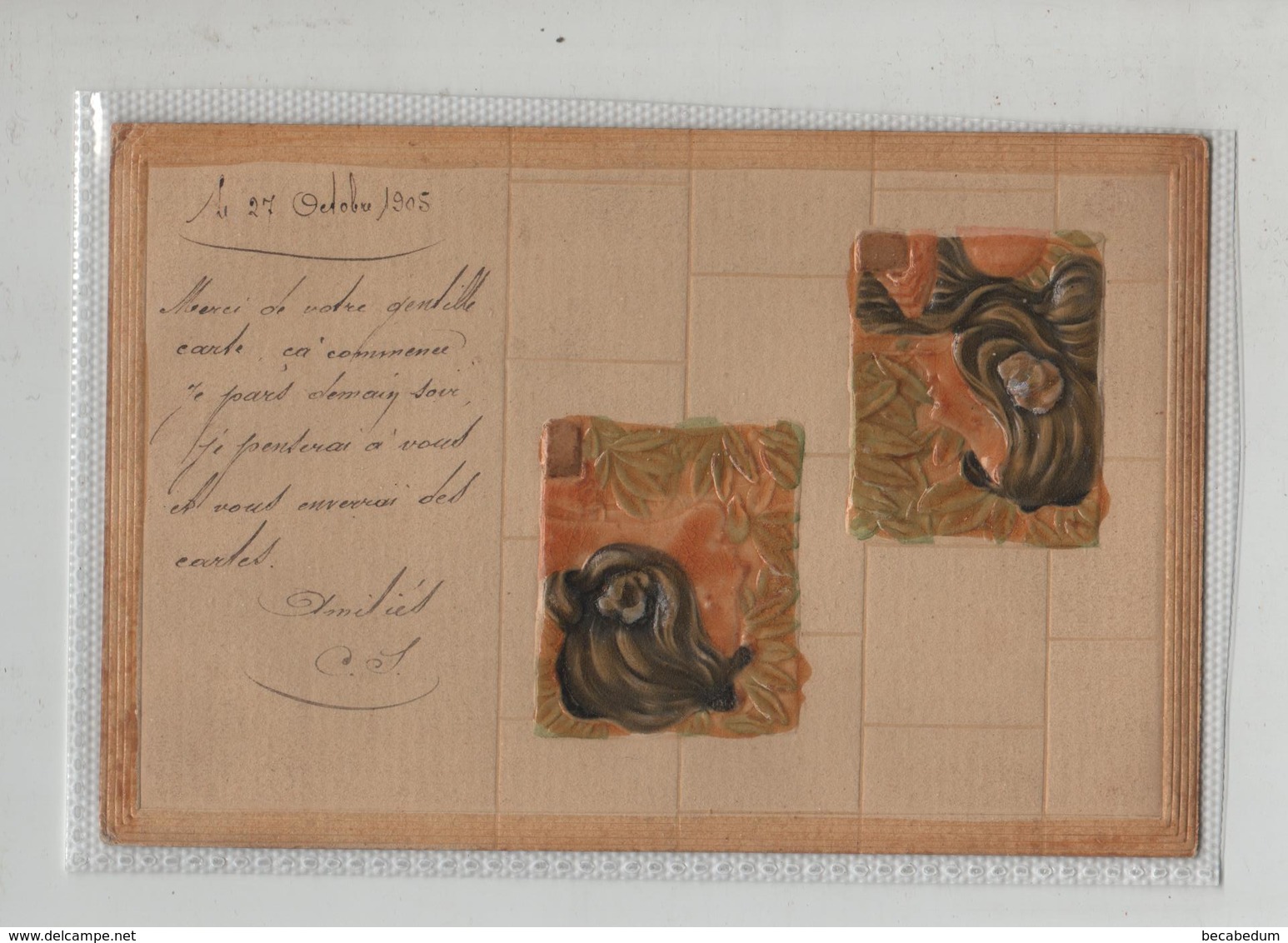 Précurseur 1905 Illustrateur écrite à Camille Vallorge Couturière à Thizy Rhône - 1900-1949