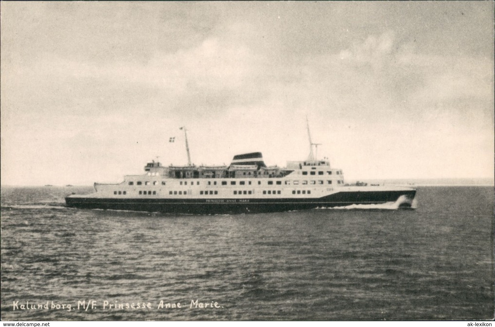 Kalundborg Fährschiff Ferry Fähre M/F Prinsesse Anne Marie, Schiffsfoto-AK 1950 - Danimarca