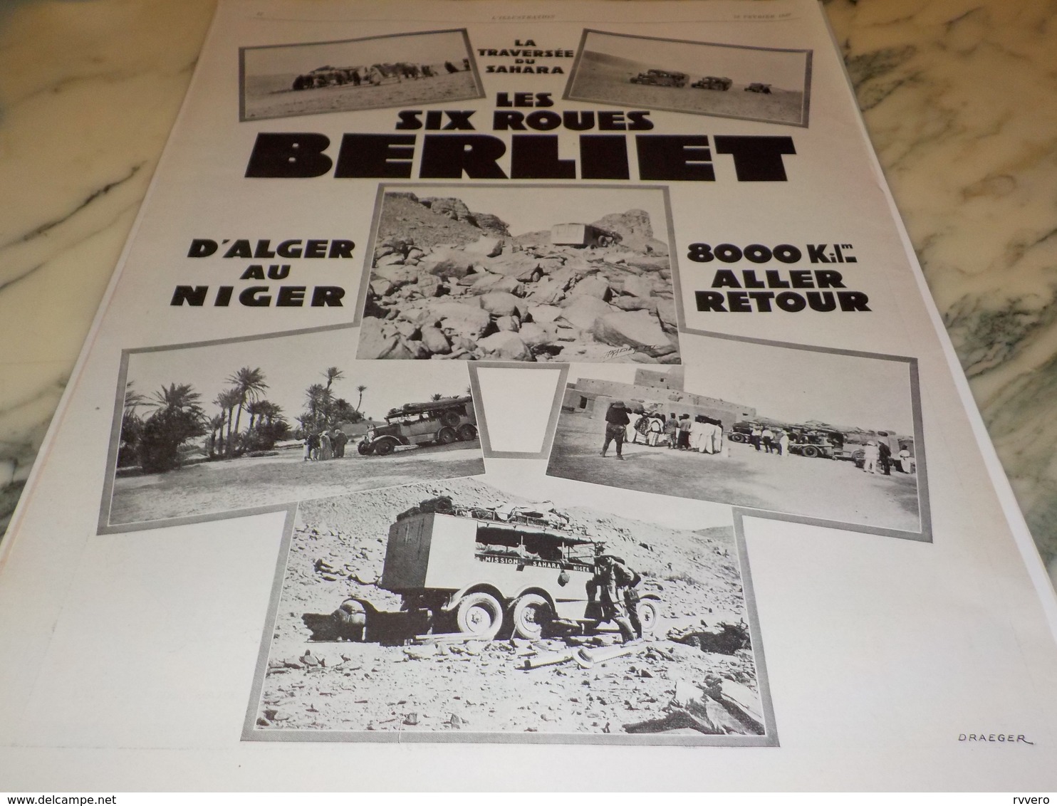 ANCIENNE PUBLICITE LES SIX ROUES DE BERLIET 1927 - Camions