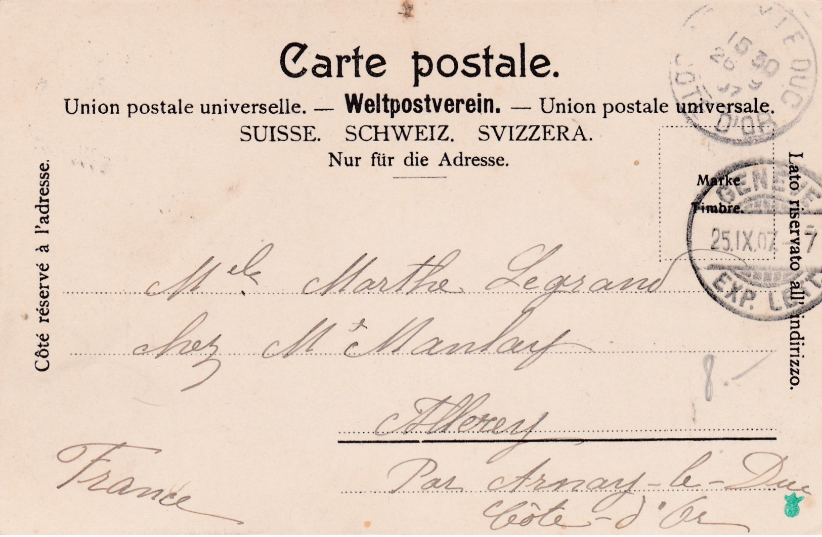 Small Old Post Card Of Monument National,Geneve,Geneva, Switzerland,S91. - Genève