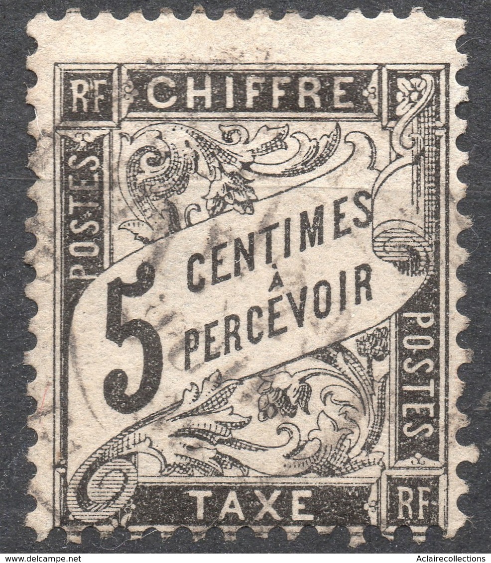 TIMBRE-TAXE TYPE DUVAL N° 14    5 C. NOIR OBLITERE  B COTE   35 € - 1859-1959 Used