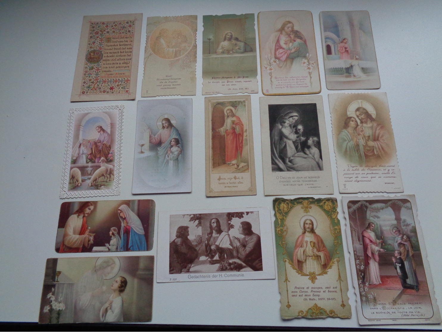 Beau Lot De 60 Images Religieuses Communion     Mooi Lot Van 60 Devotieprentjes  Kommunie - Devotieprenten