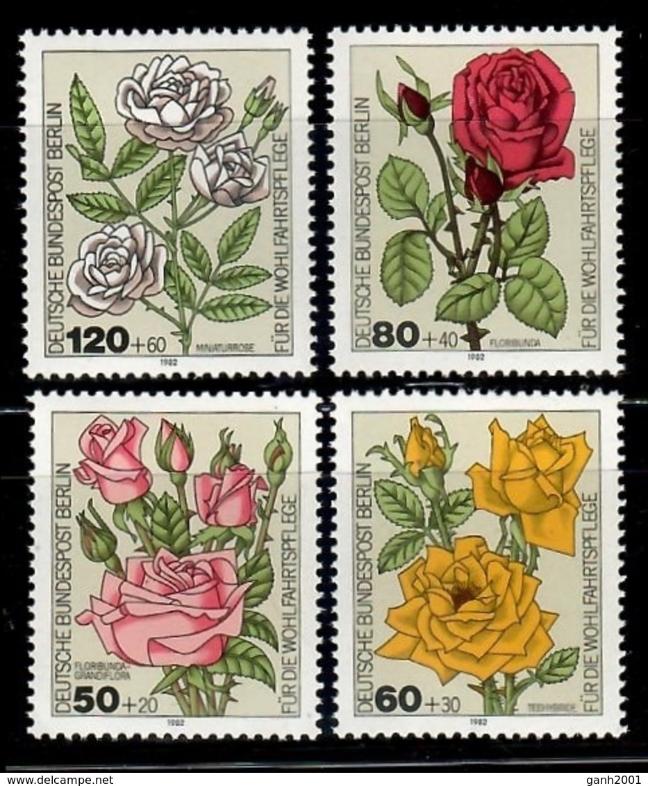 Germany Berlin 1982 Alemania / Flowers Roses MNH Flores Rosas Blumen Fleurs / Cu15612  29-24 - Otros & Sin Clasificación