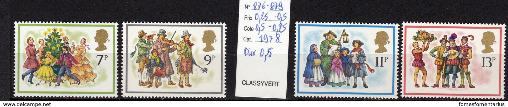 4 Timbres Neufs** N° 876 à 879 - Neufs