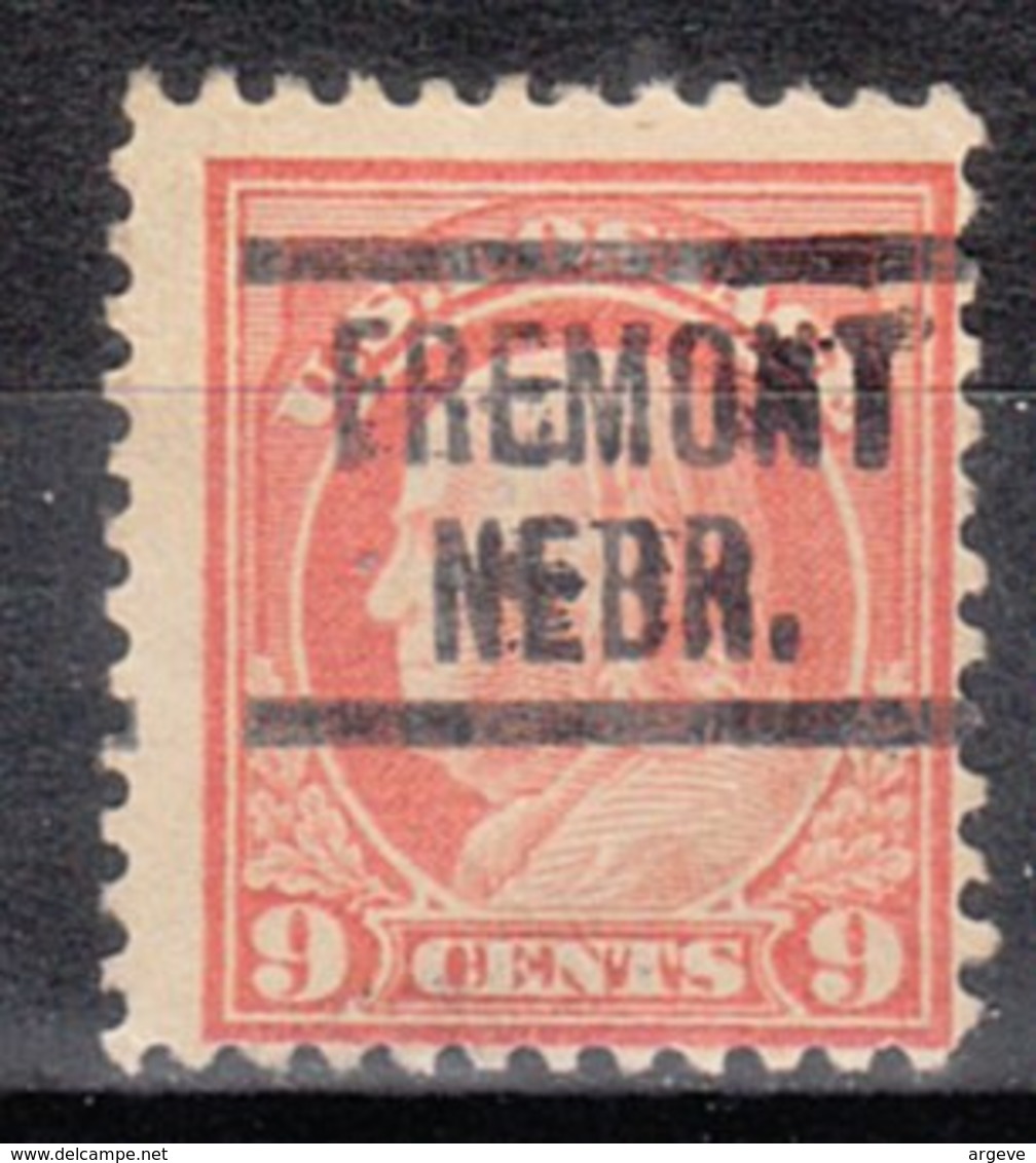 USA Precancel Vorausentwertung Preo, Locals Nebraska, Fremont 1917-549, Stamp Thin - Vorausentwertungen