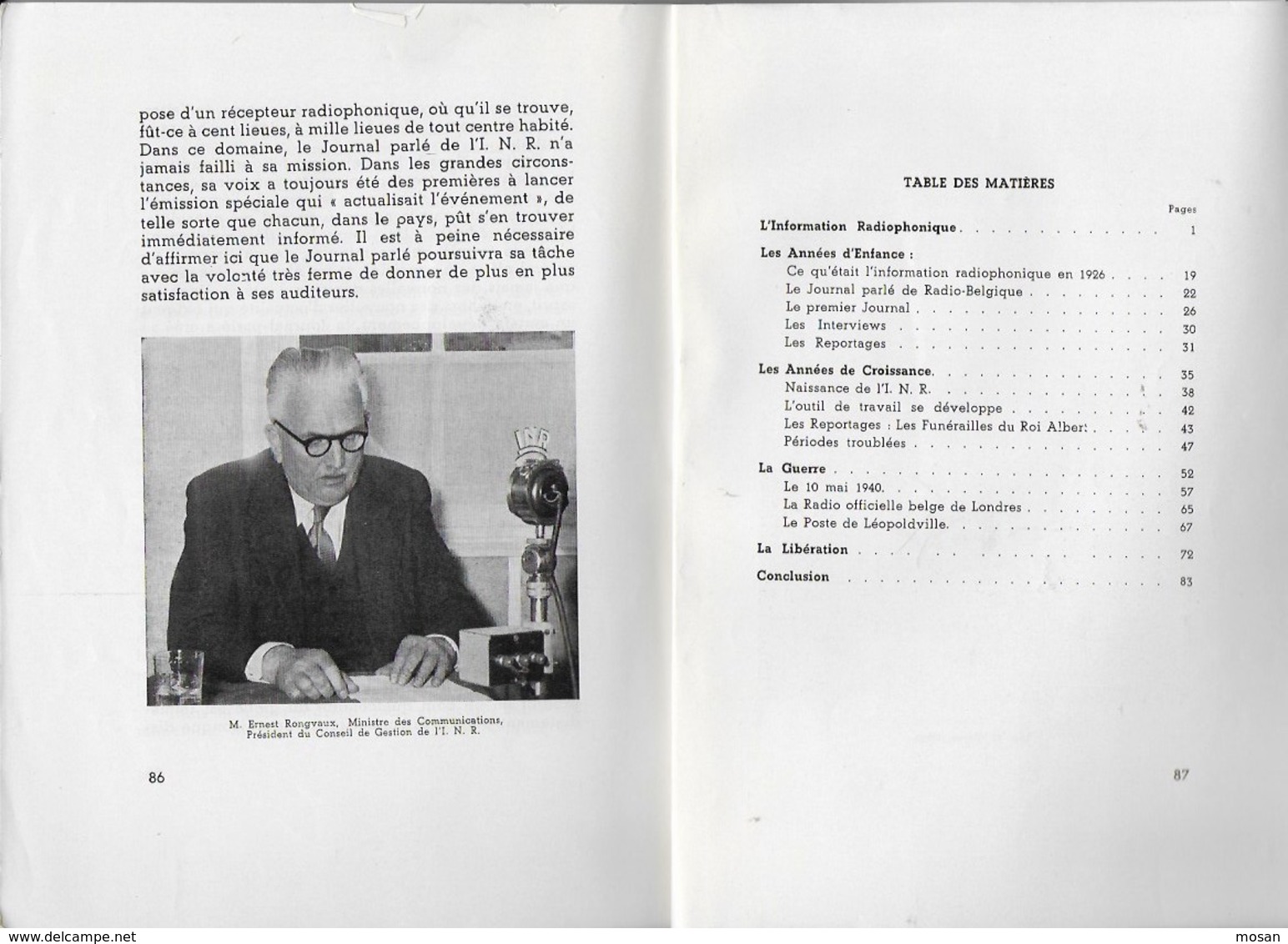 En Belgique Le Journal Parlé à Vingt Ans. Radio. INR. 1926 - 1946. Théo Fleischman. André Guéry - Histoire