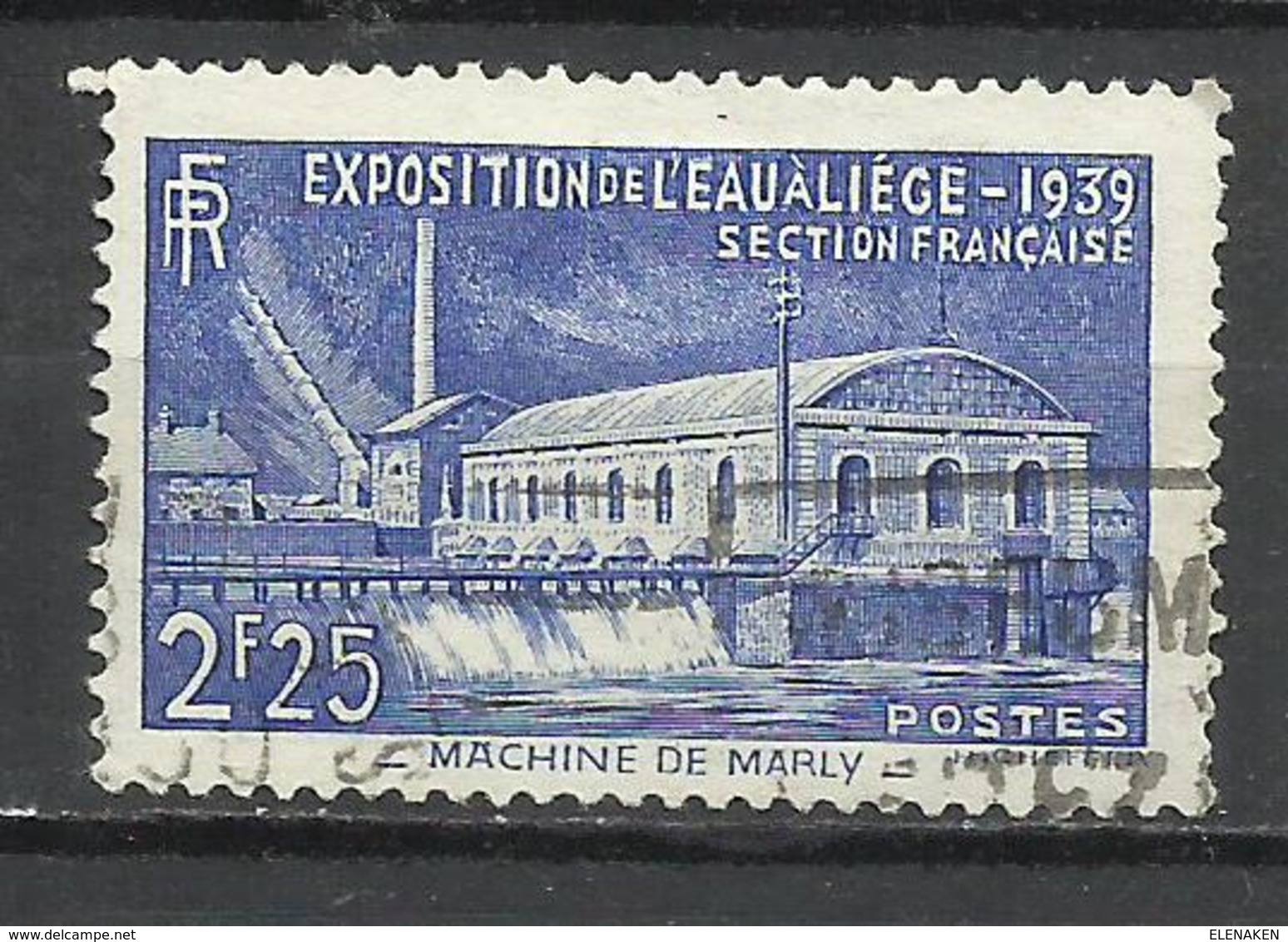6252-SELLO FRANCIA 1939 EXPOSICION AGUA Nº430,VALOR YVERT 5,50€ Euro;,USADO. - Usados