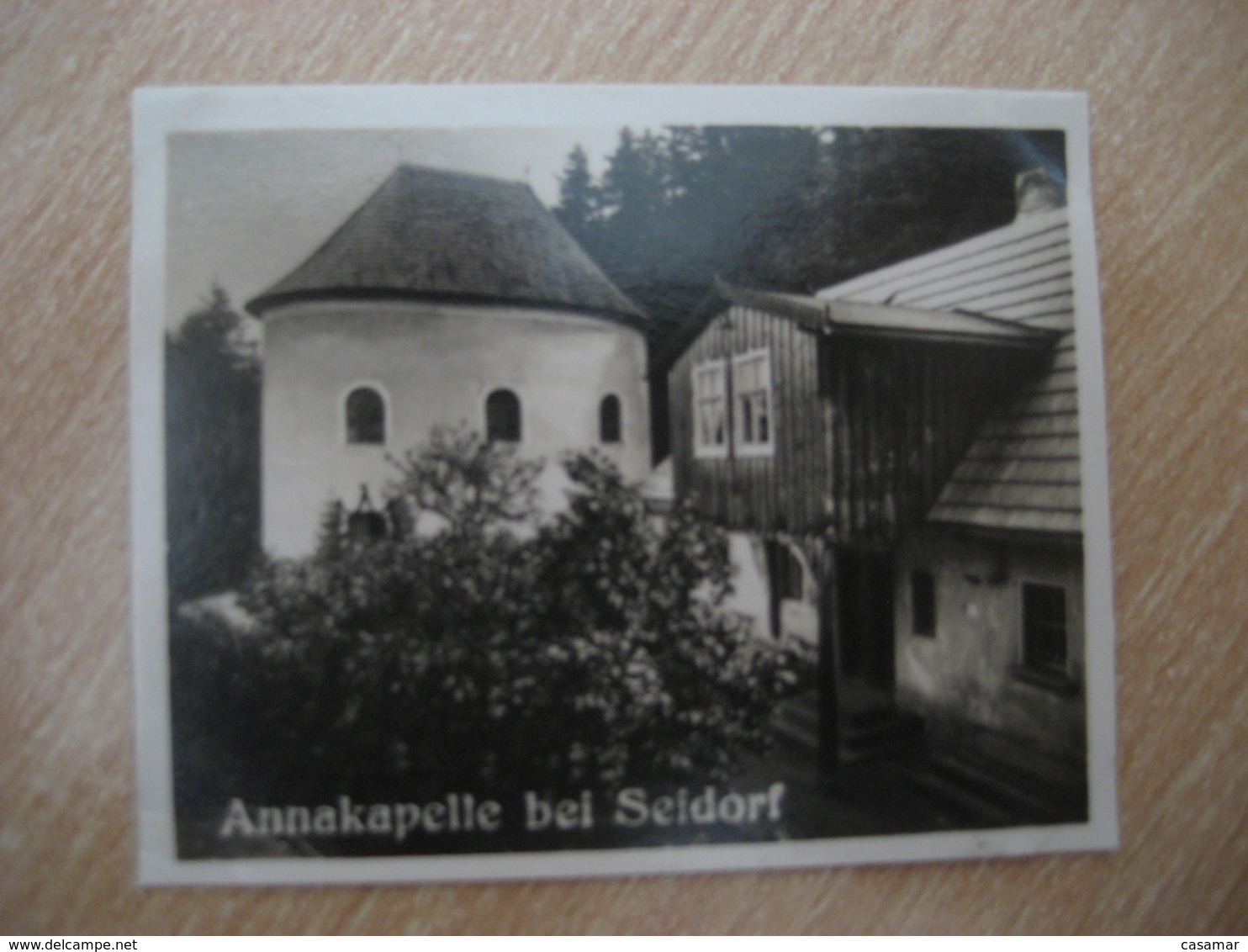 SEIDORF Kapelle Bilder Card Photo Photography (4x5,2 Cm) Riesengebirge Sudetes Sudeten Poland Czech GERMANY 30s Tobacco - Non Classificati
